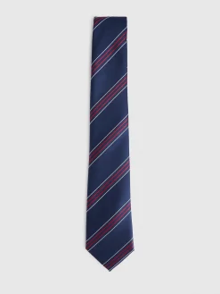 CORBATA JACQUARD MF AZUL MARINO