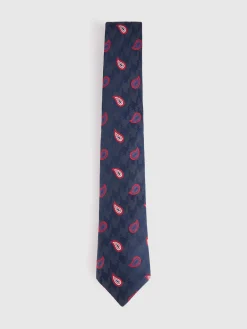 CORBATA JACQUARD MF AZUL MARINO
