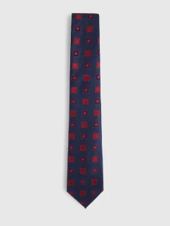 CORBATA JACQUARD MF AZUL MARINO