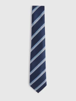CORBATA JACQUARD MF AZUL MARINO