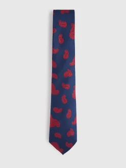 CORBATA JACQUARD MF AZUL MARINO