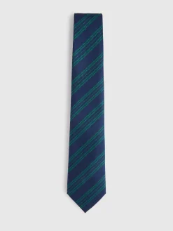 CORBATA JACQUARD MF AZUL MARINO