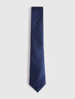 CORBATA JACQUARD MF AZUL MARINO
