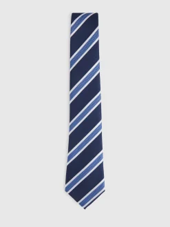 CORBATA JACQUARD MF AZUL MARINO