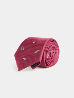 CORBATA JACQUARD MF BURDEOS