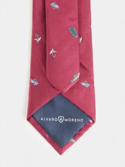 CORBATA JACQUARD MF BURDEOS