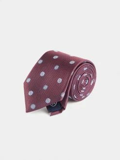 CORBATA JACQUARD MF BURDEOS