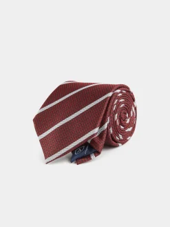 CORBATA JACQUARD MF BURDEOS