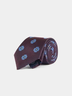 CORBATA JACQUARD MF BURDEOS