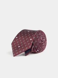 CORBATA JACQUARD MF BURDEOS