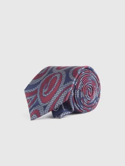 CORBATA JACQUARD MF BURDEOS