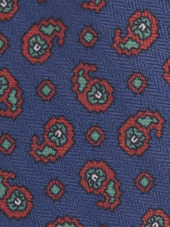 CORBATA PRINTED AZUL MARINO
