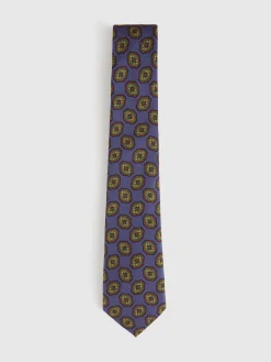 CORBATA PRINTED AZUL MARINO