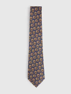 CORBATA PRINTED AZUL MARINO
