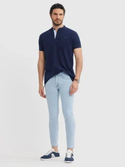 DENIM SLIM BASICO CELESTE