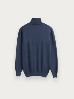 JERSEY ROLL COLLAR AZUL