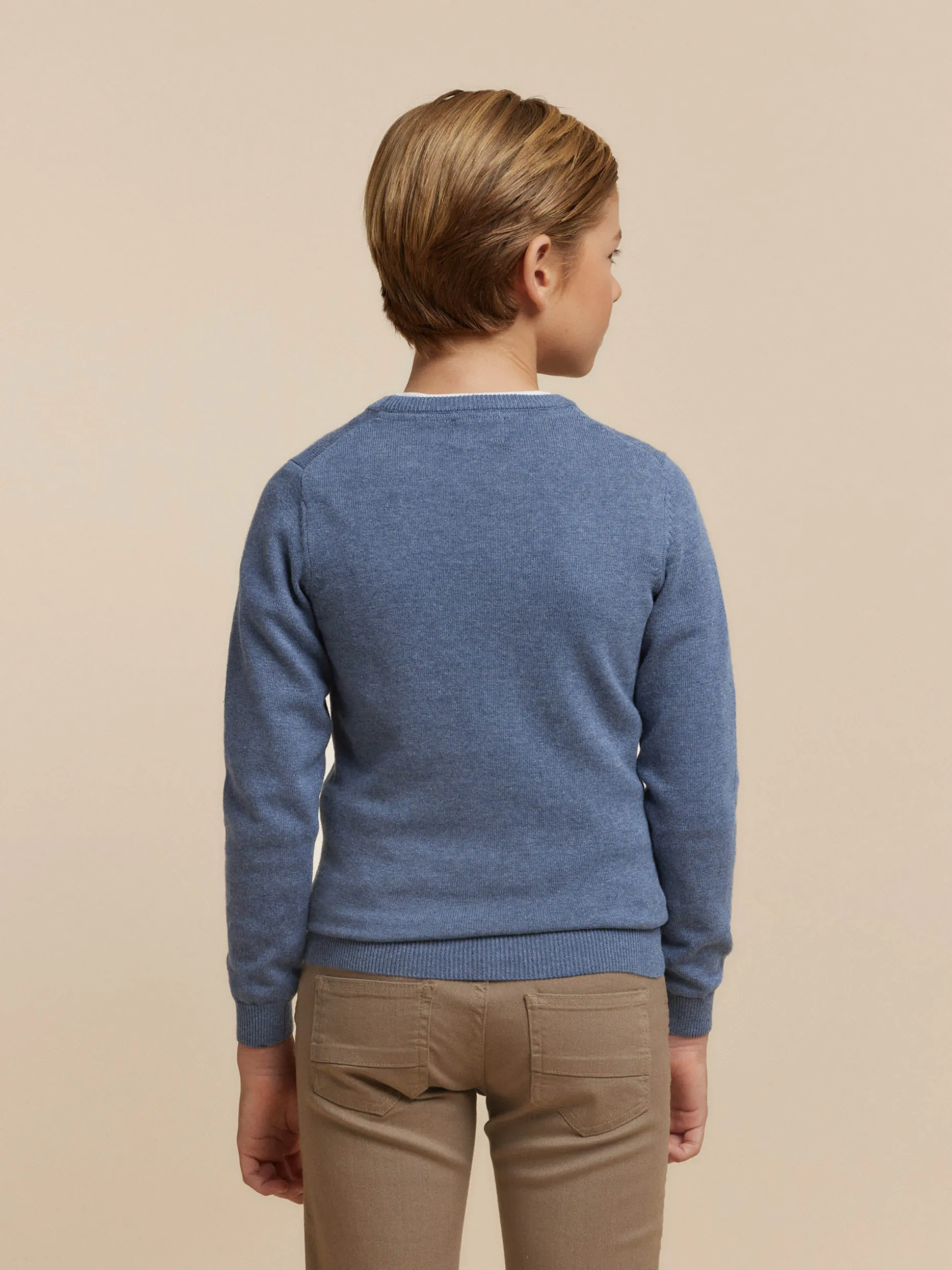 JERSEY ROUND NECK KIDS AZUL