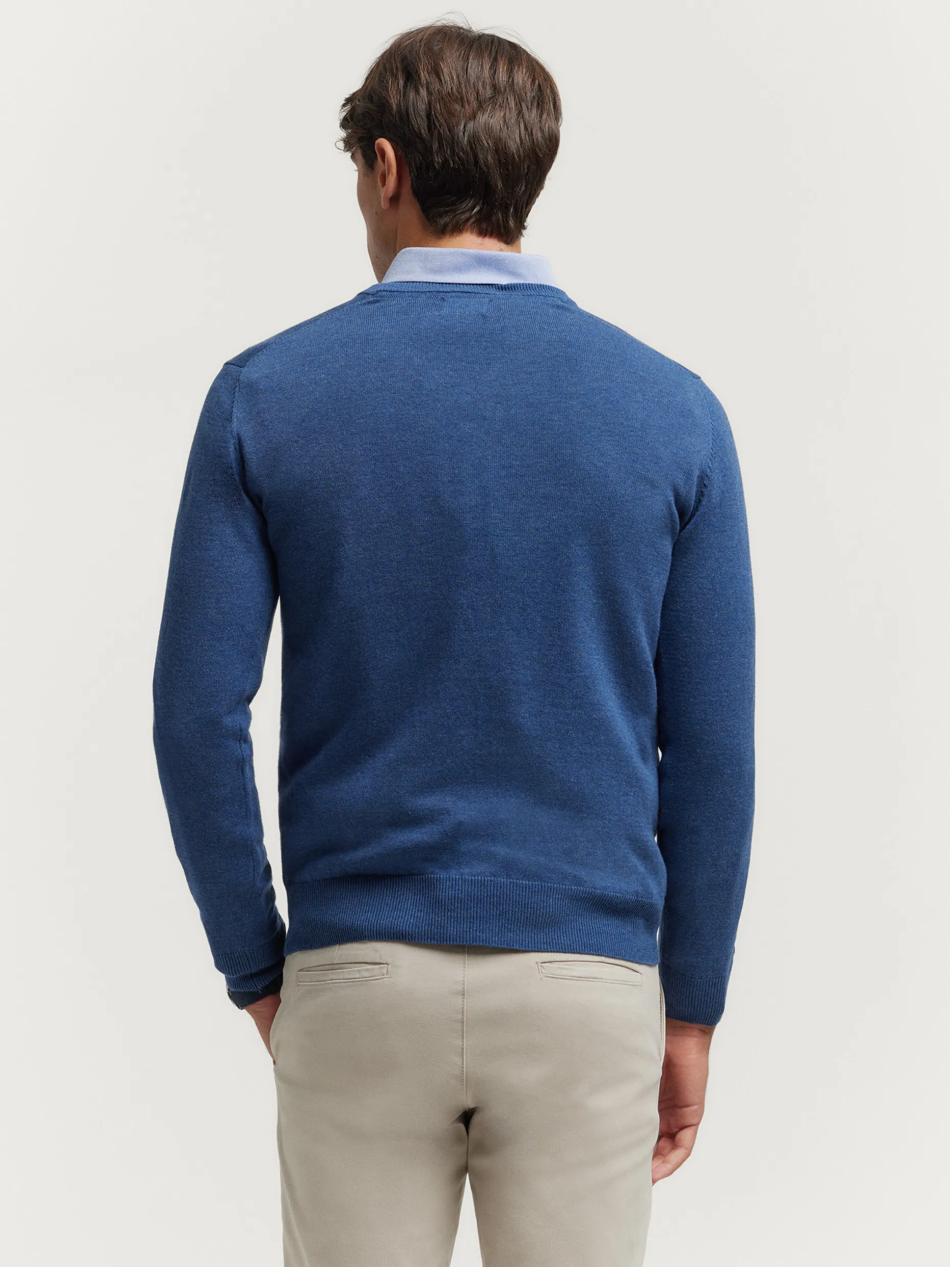 JERSEY V-NECK TRENDY AZUL