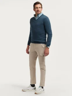JERSEY V-NECK TRENDY AZUL