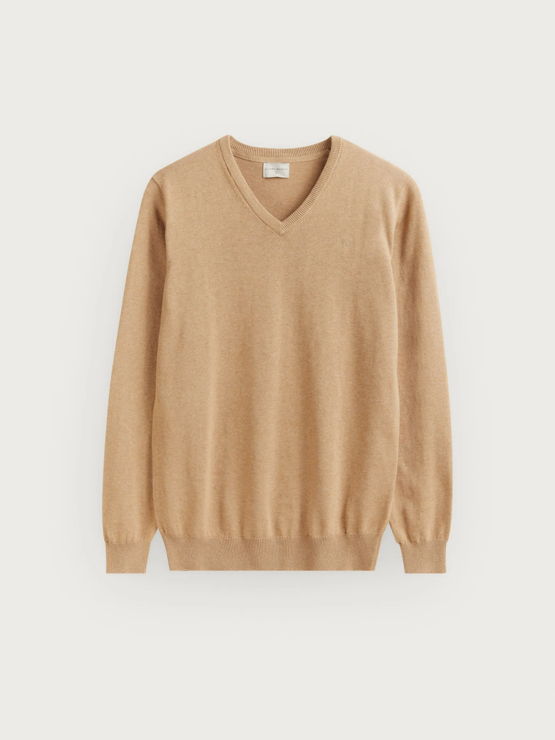 JERSEY V-NECK TRENDY CAMEL