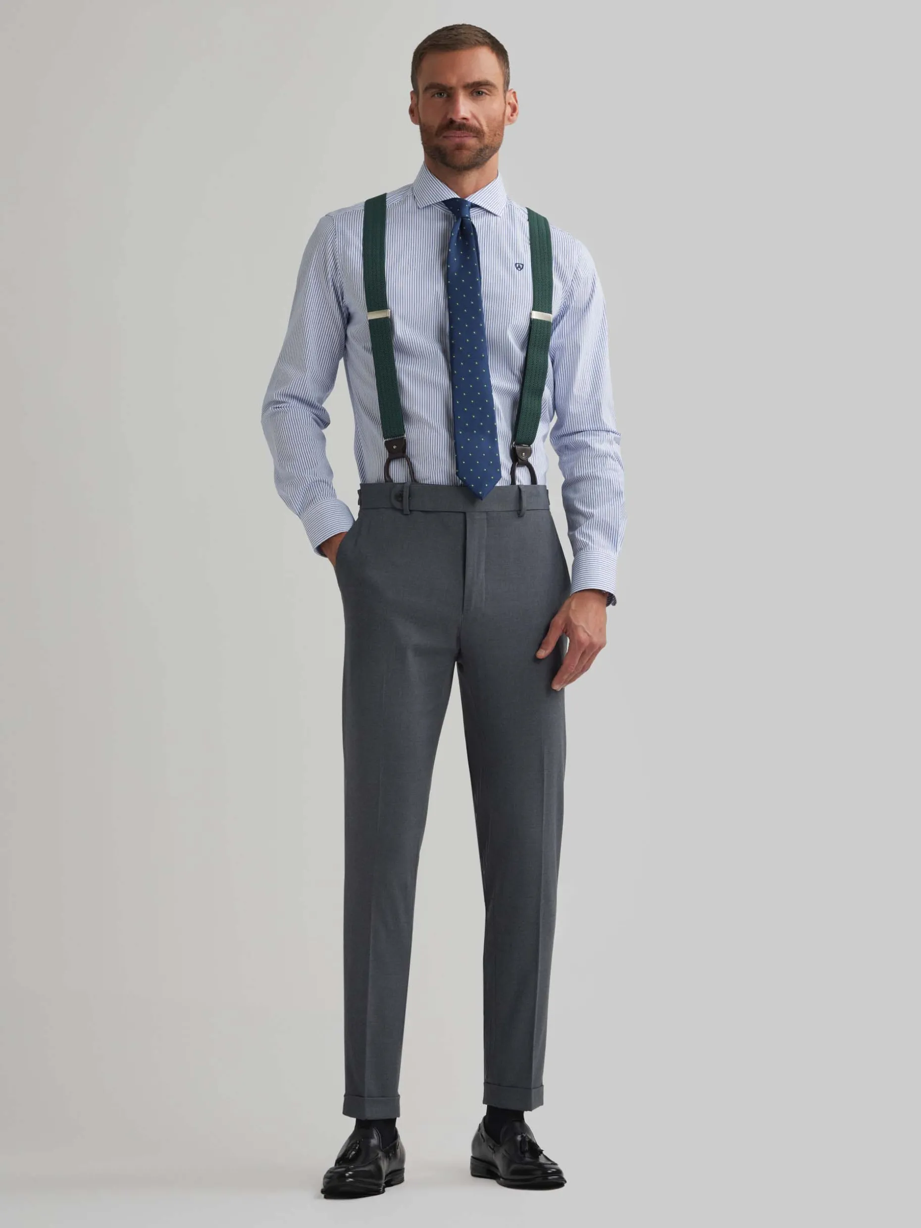 PANTALON CAPO FIL A FIL GRIS