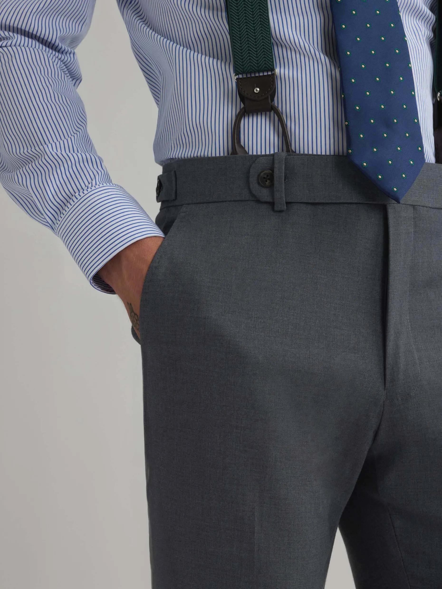 PANTALON CAPO FIL A FIL GRIS
