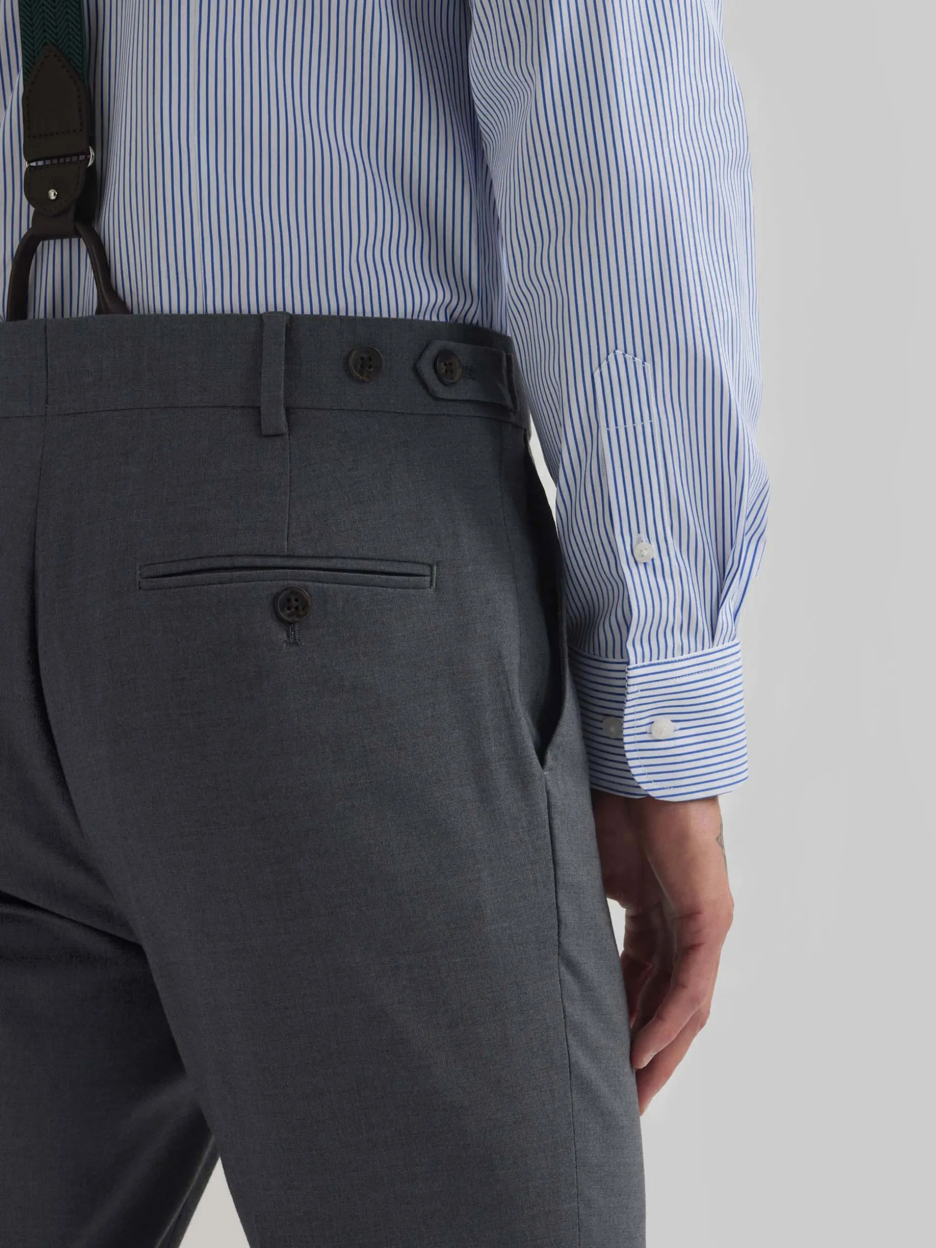 PANTALON CAPO FIL A FIL GRIS