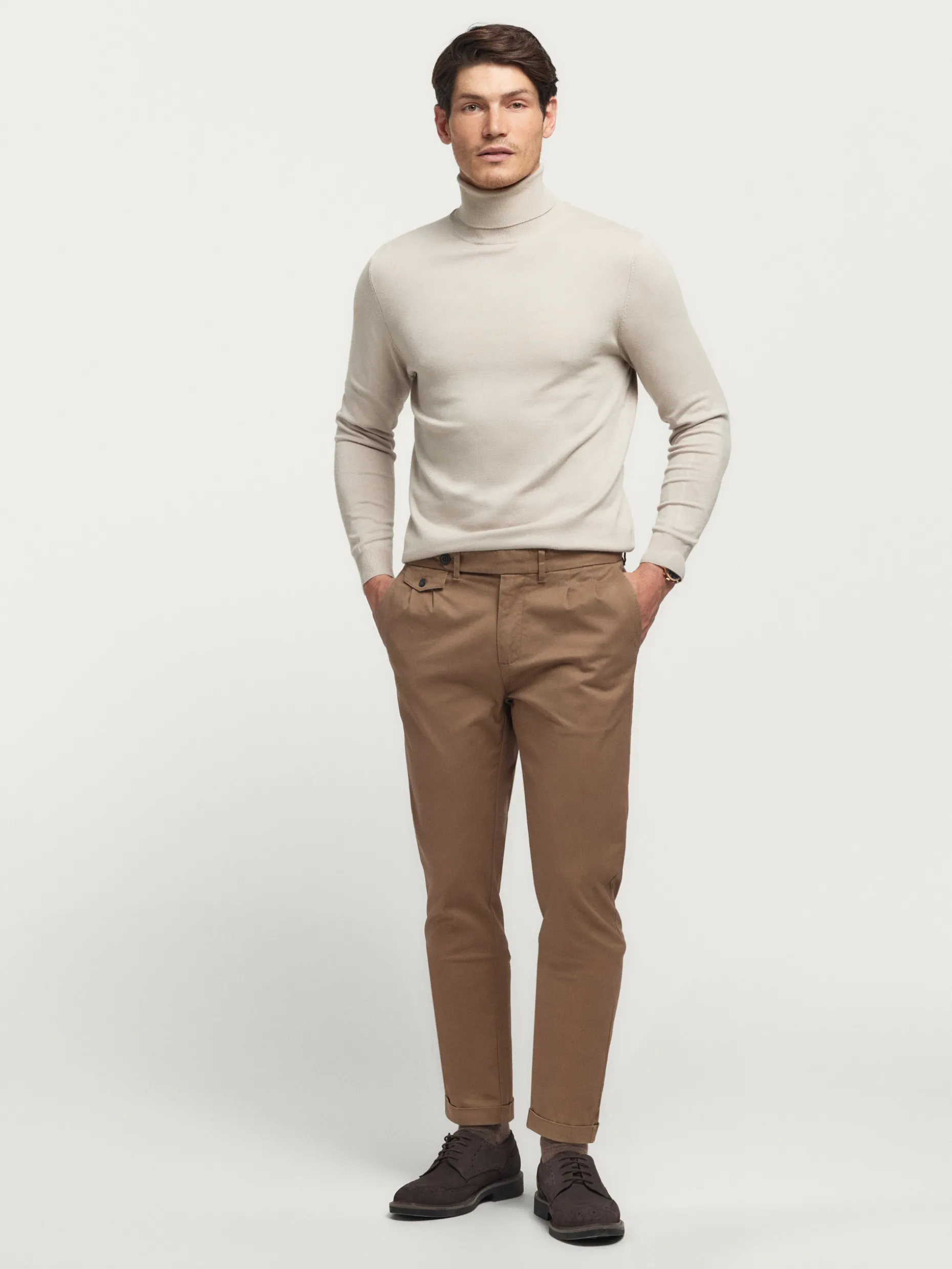 PANTALON CARROT CAMEL