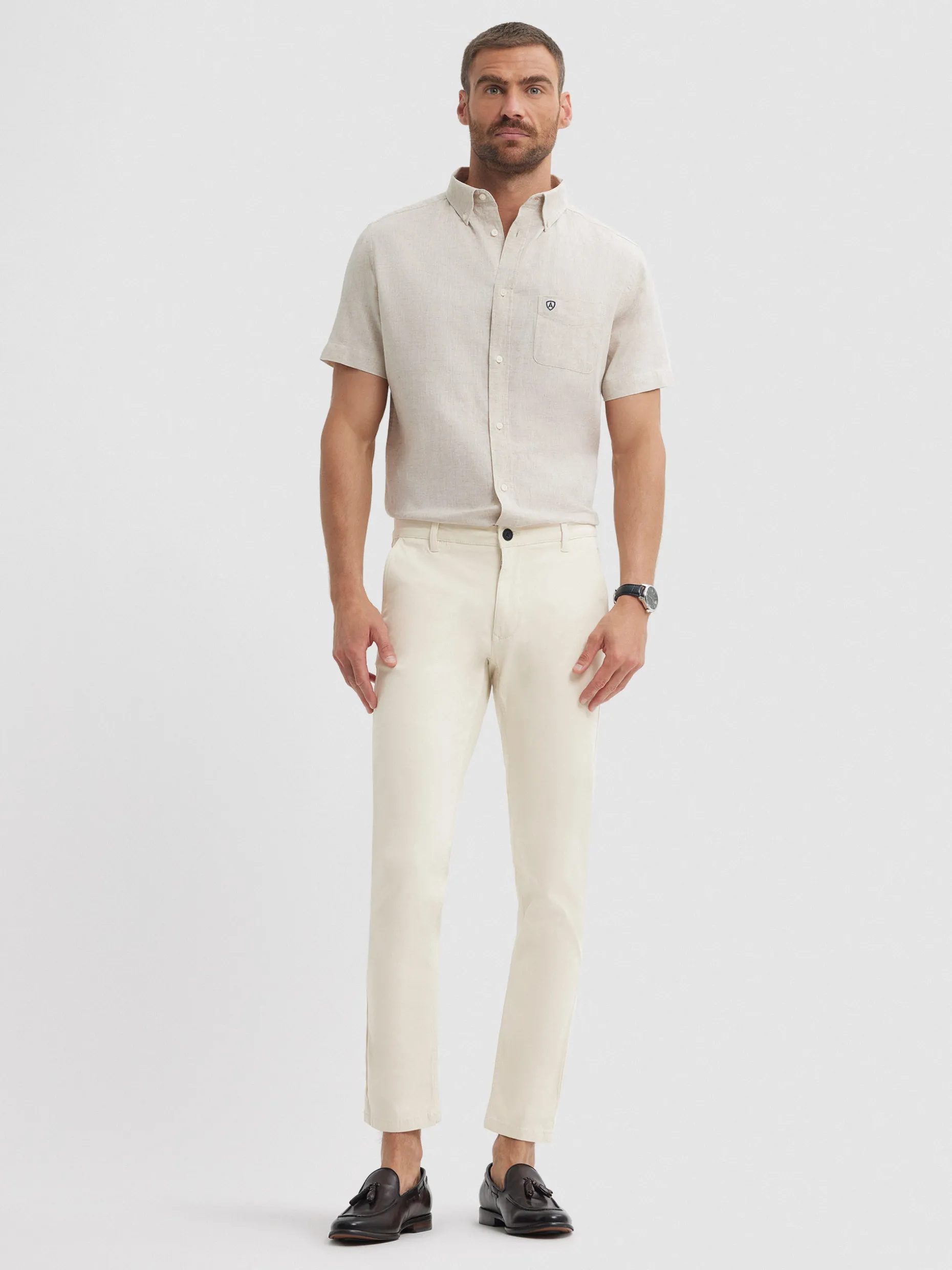 PANTALON CHINO SLIM FIT CRUDO