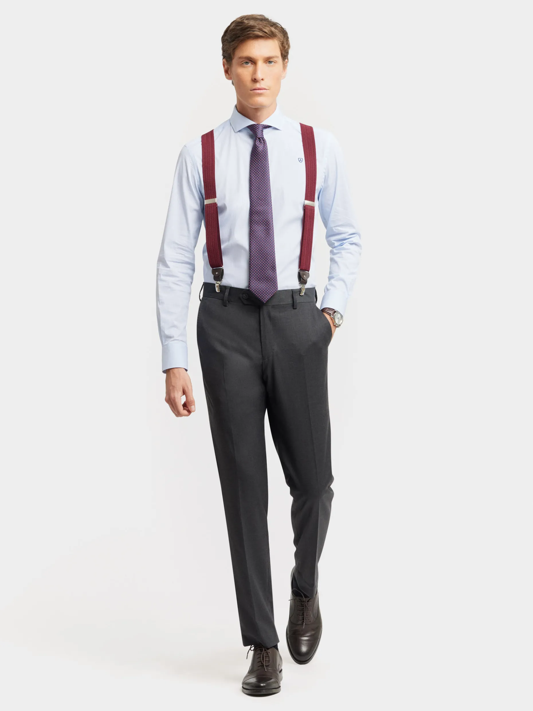 PANTALON FIL A FIL CRUZADO GRIS