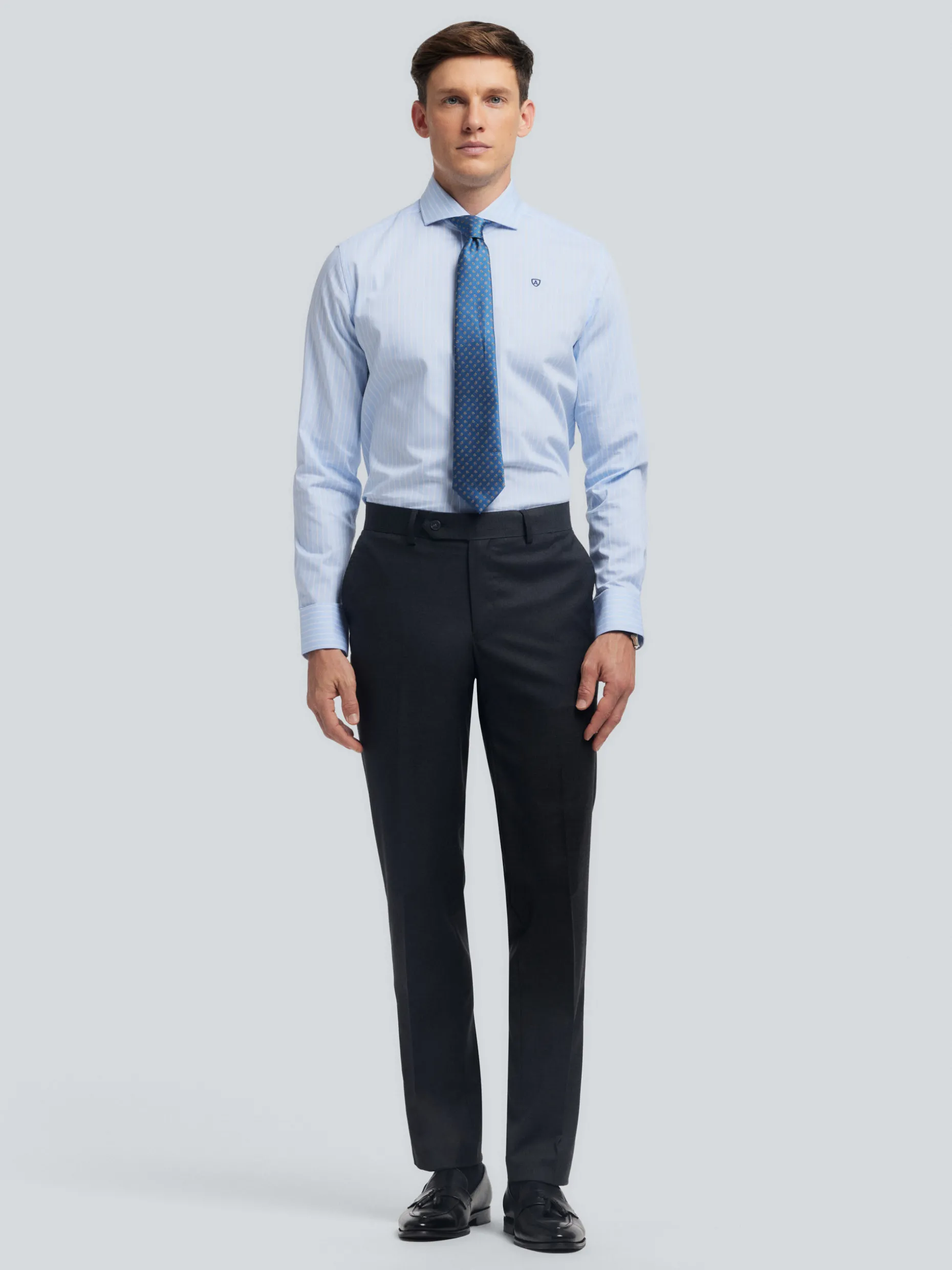 PANTALON FIL A FIL GRIS