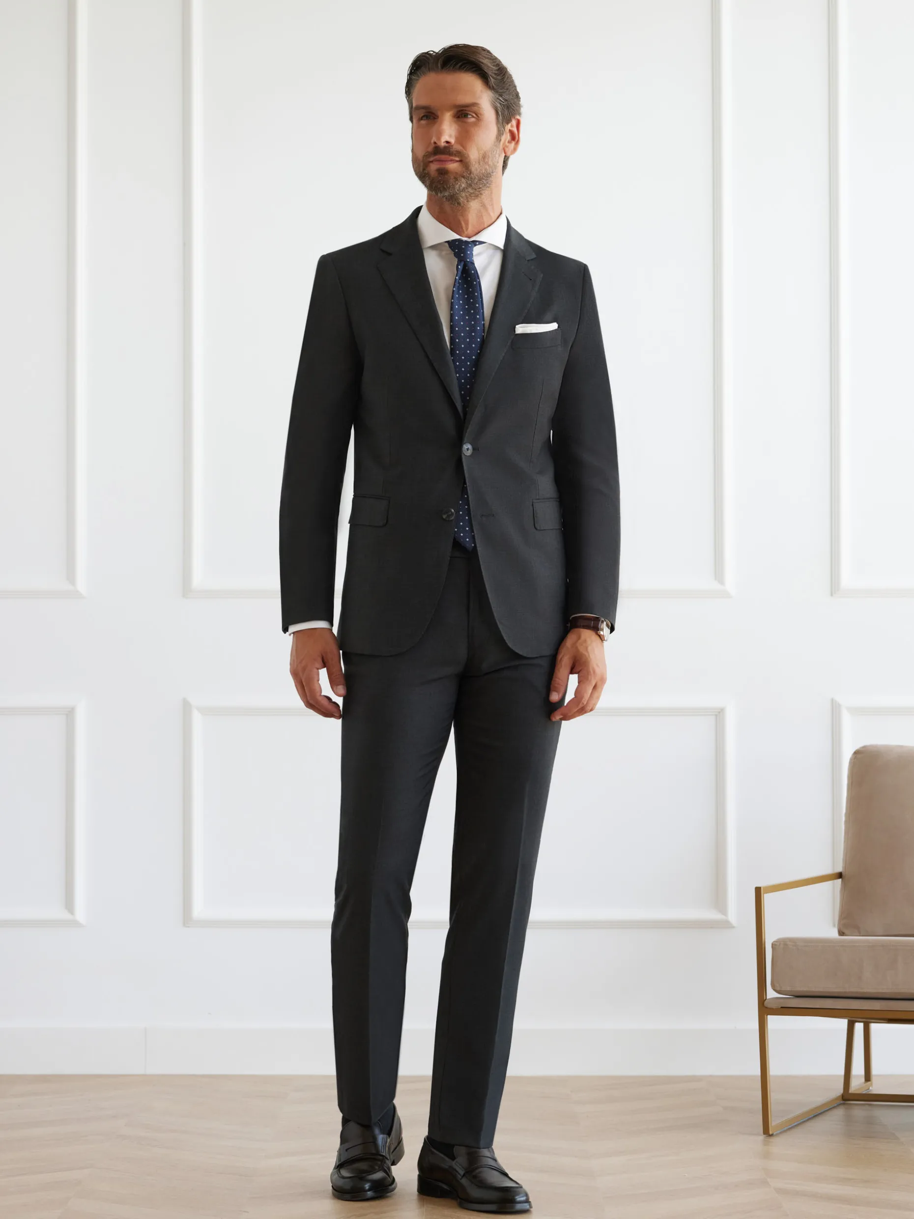 PANTALON FIL A FIL GRIS