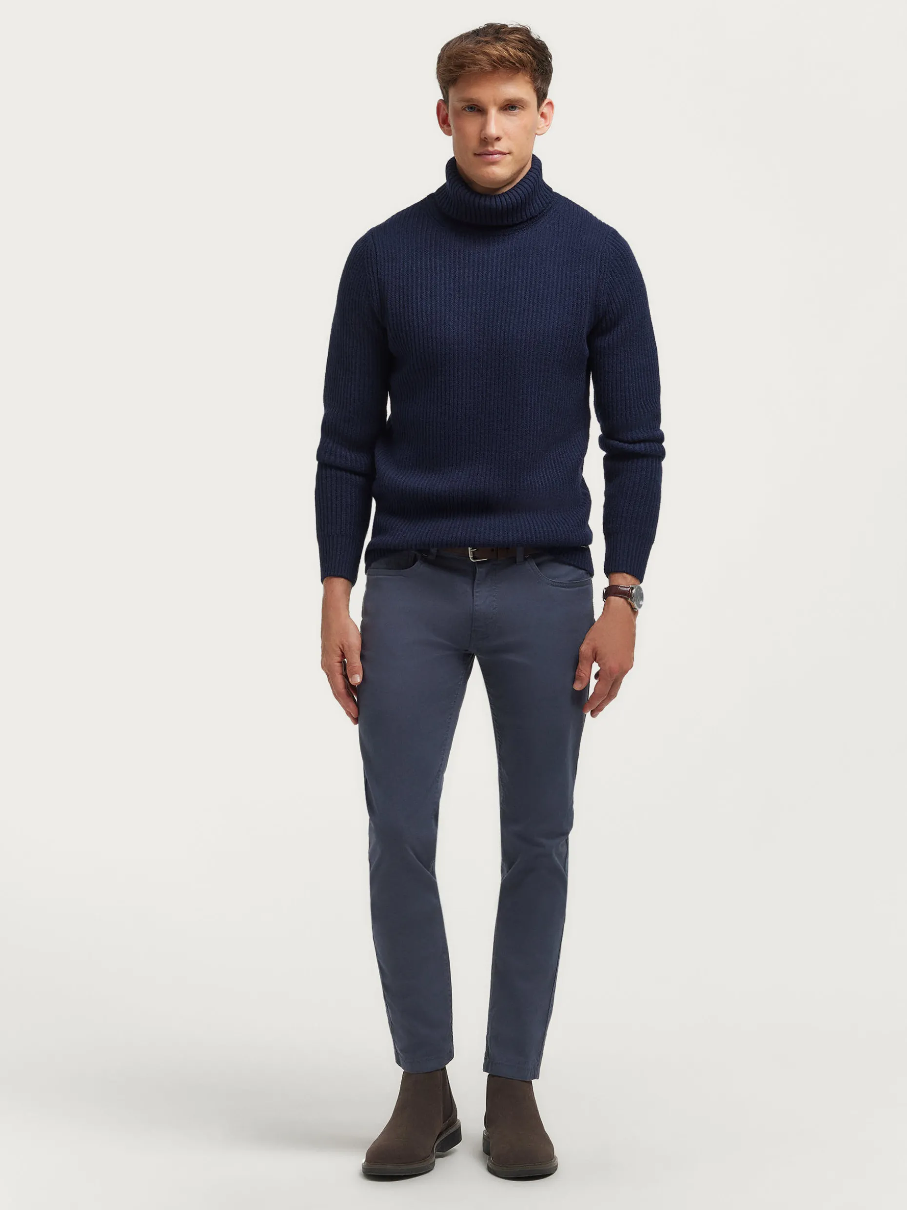 PANTALON MICRO 5PKT AZUL MARINO