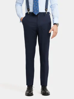 PANTALON TWILL CRUZADO AZUL MARINO