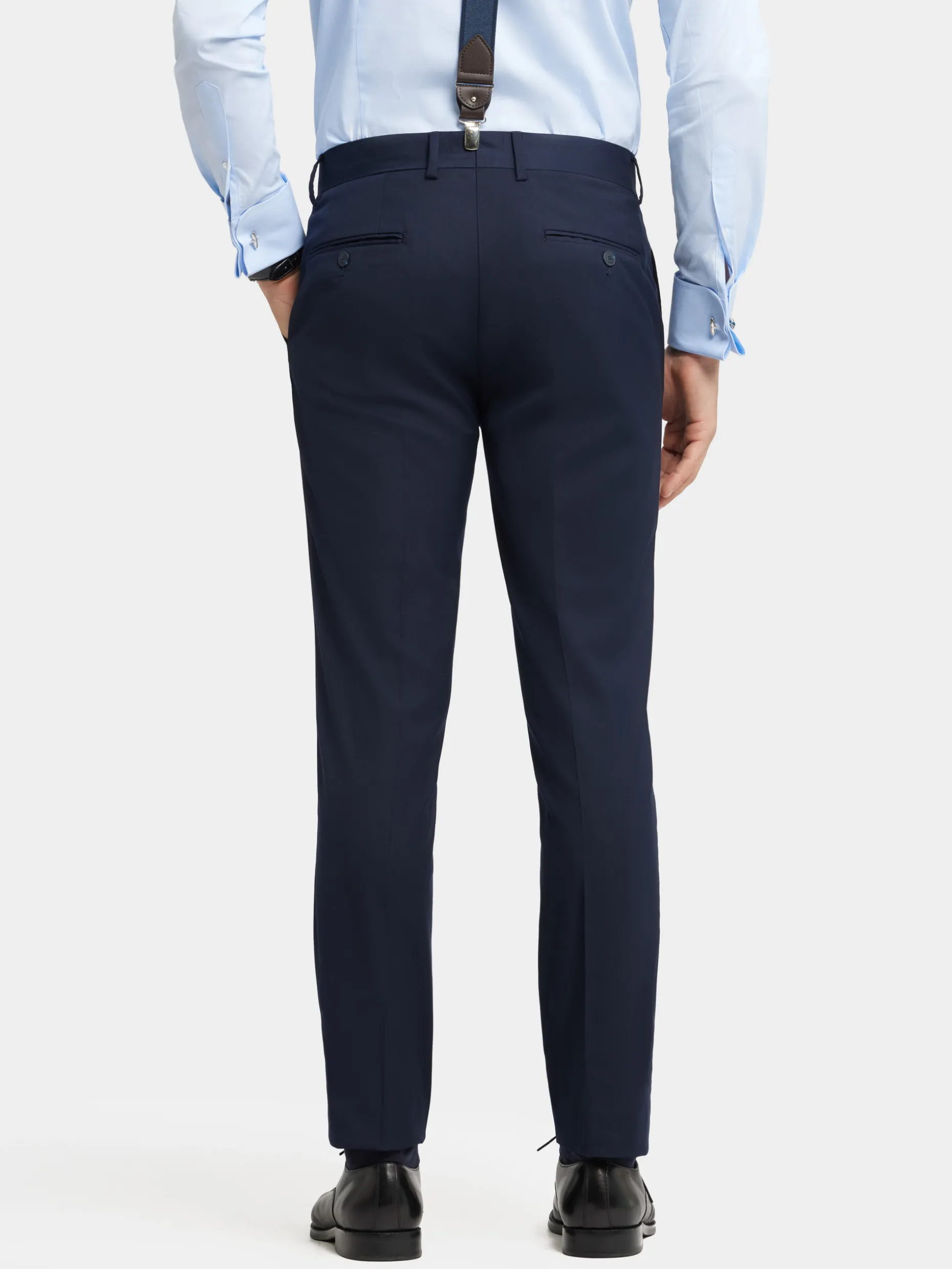 PANTALON TWILL CRUZADO AZUL MARINO