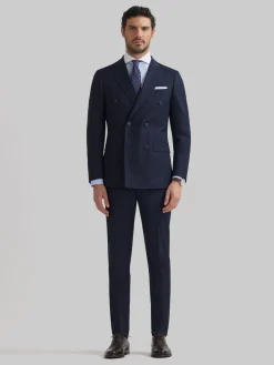 PANTALON TWILL CRUZADO AZUL MARINO