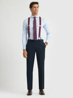 PANTALON TWILL CRUZADO AZUL MARINO