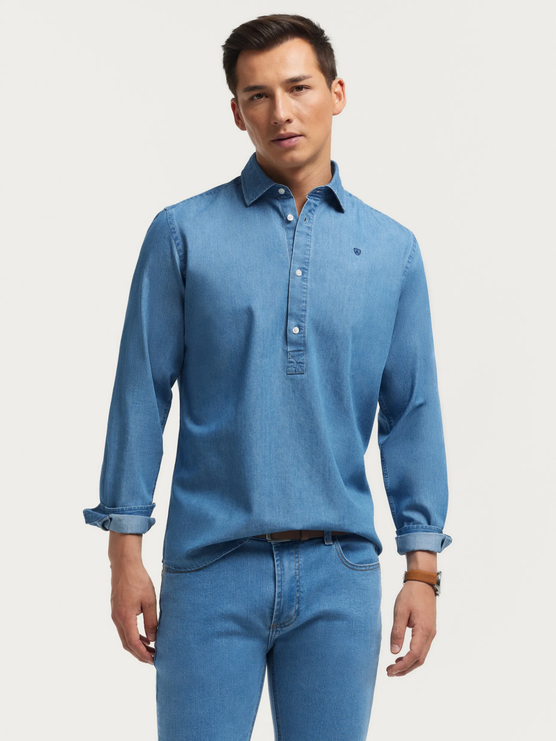 POLERA DENIM AZUL