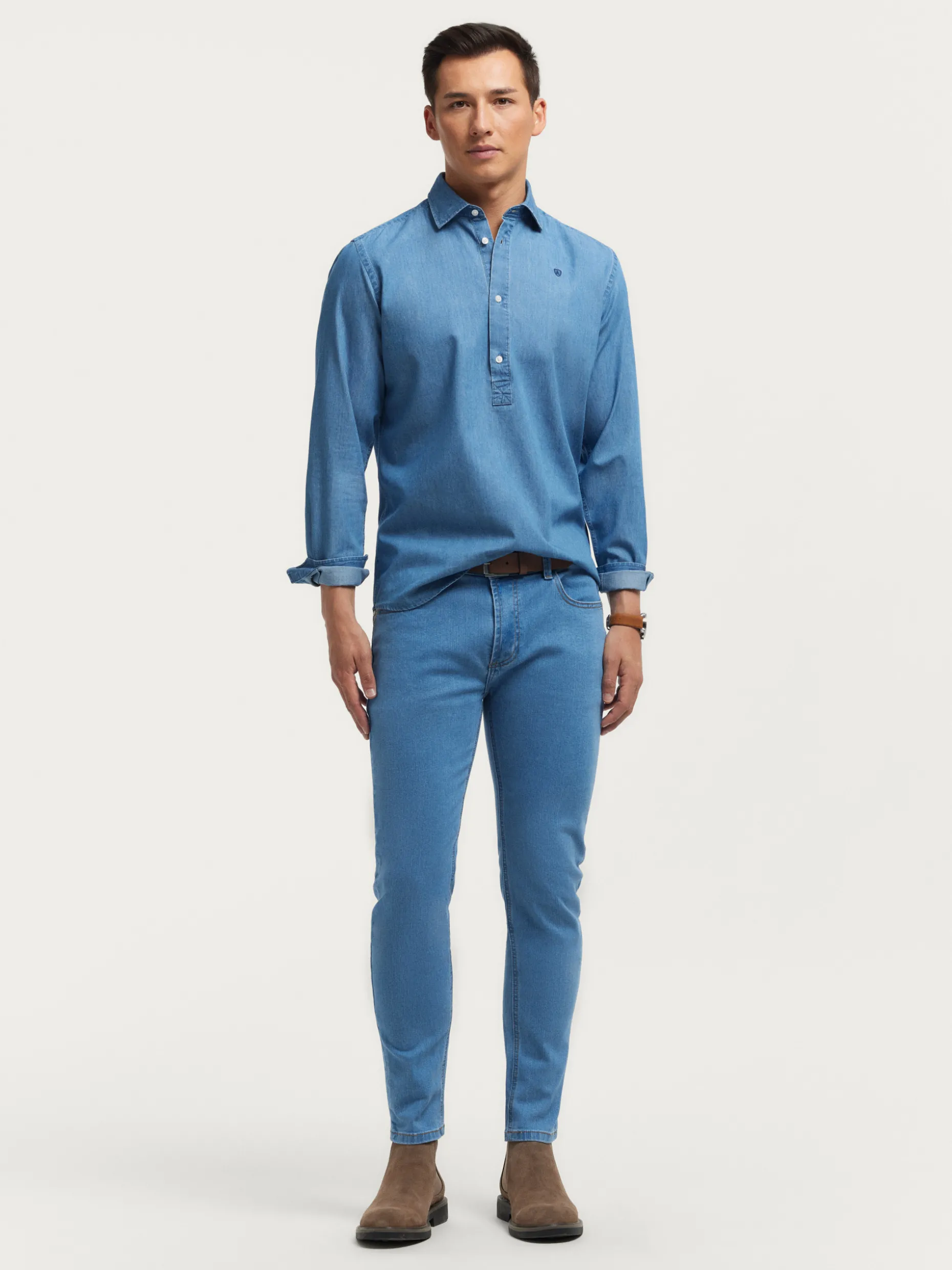 POLERA DENIM AZUL