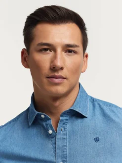 POLERA DENIM AZUL