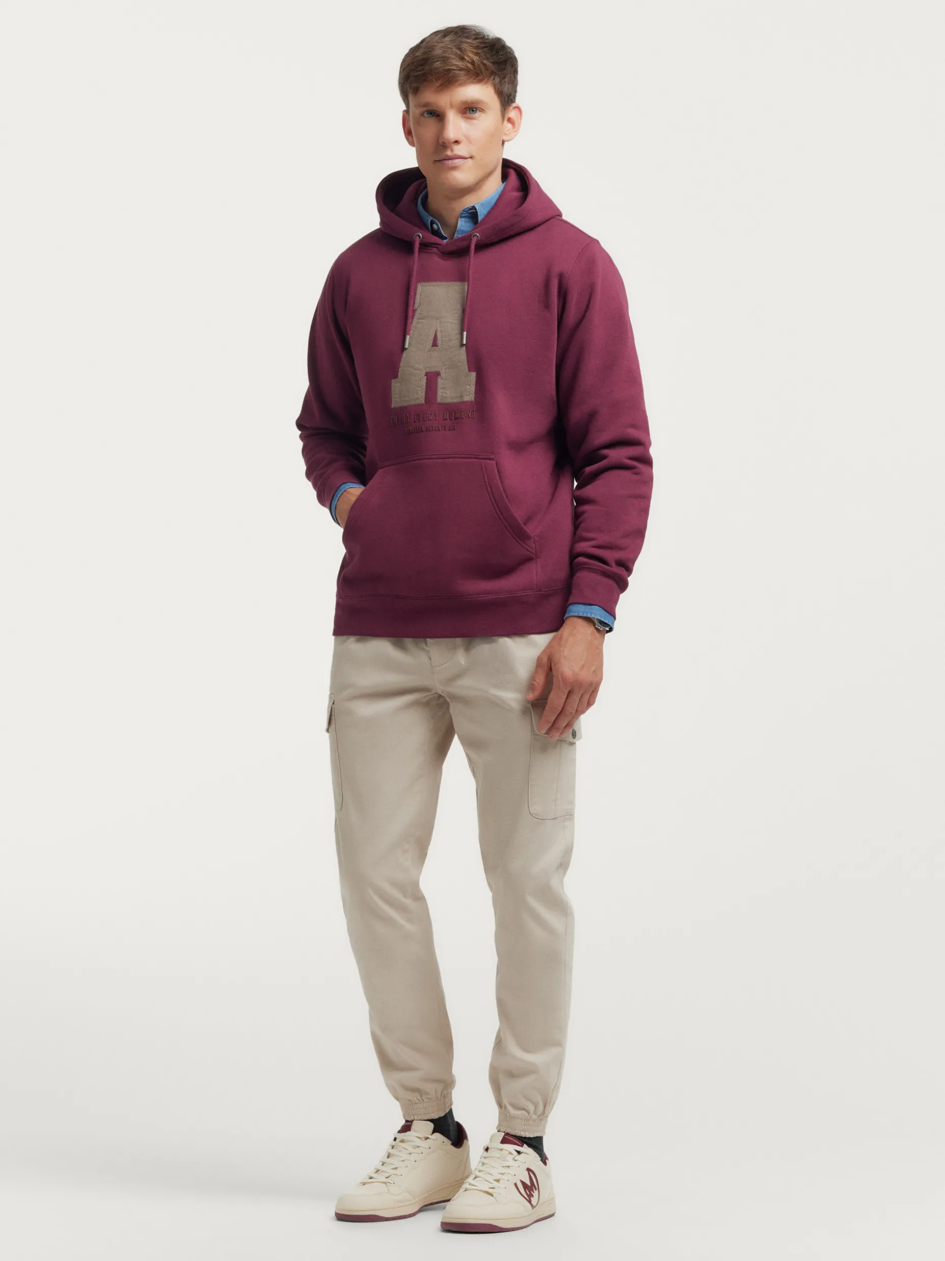 SUDADERA MOMENT BURDEOS